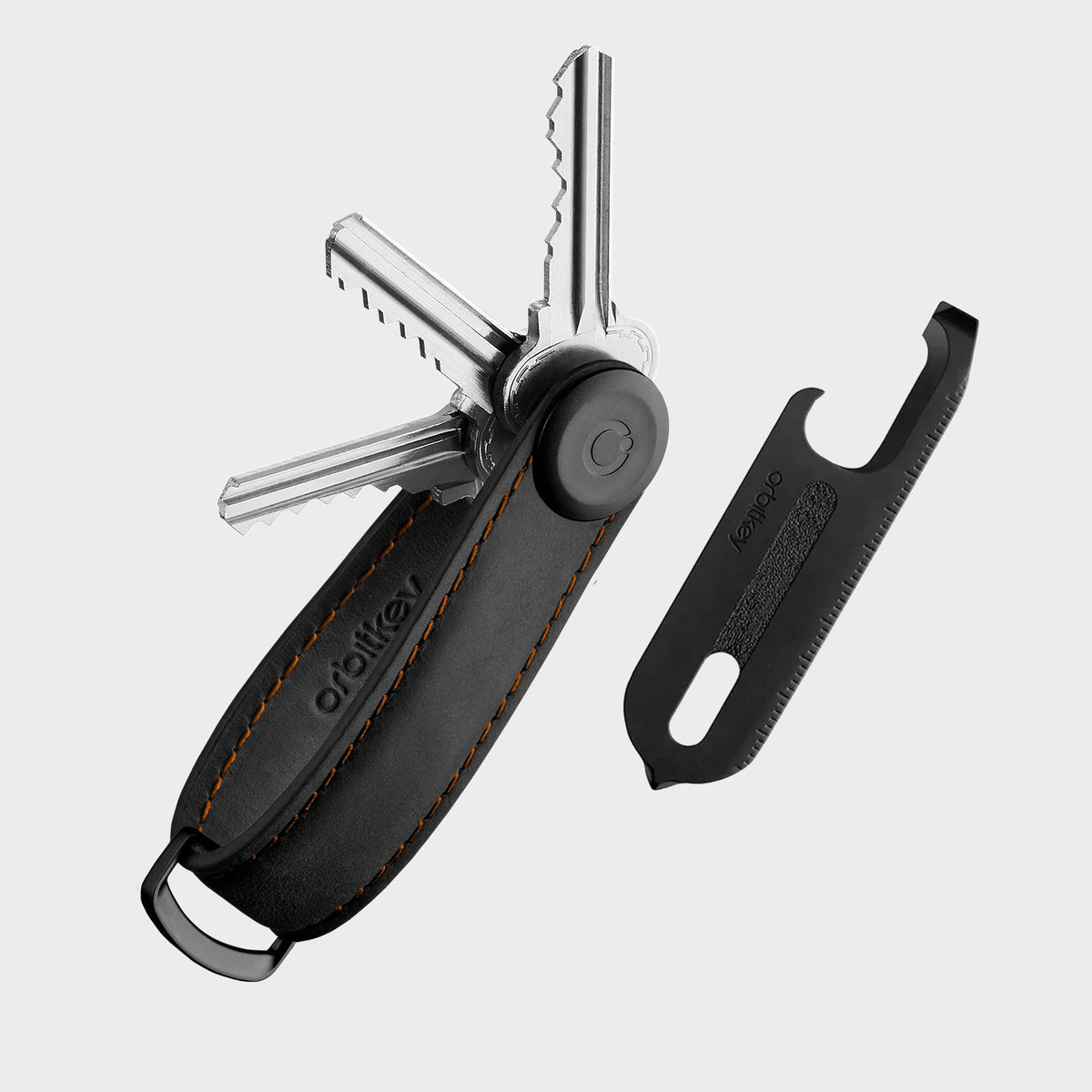COOTIE PRODUCTIONS レザーキーフック 真鍮 ブラック Key Organizer Crazy Horse + Multi-Tool v2 Set – Orbitkey
