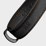 black-with-orange-stitching-