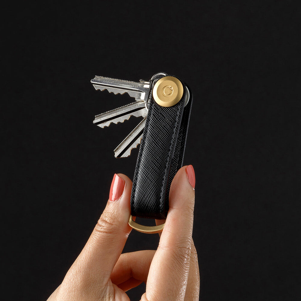 Saffiano leather key case